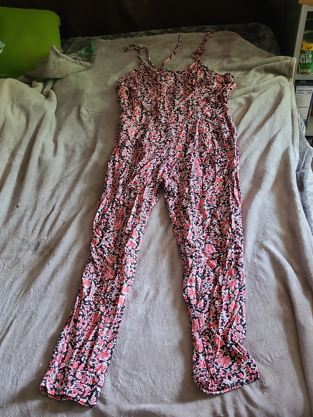 Ambiance Pink Floral Spaghetti-Strap Jumpsuit
